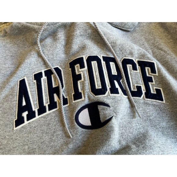 Champion Air Force Hoodie Sweatshirt pullover USAF Small Gray Vintage Womens - Picture 7 of 9